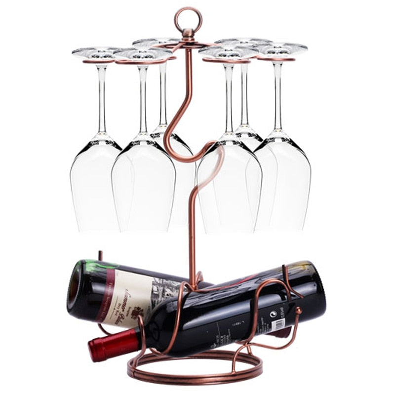 European Upside Down Wine Glass Hanging Rack Decoration