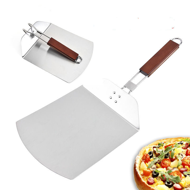 Stainless Steel Folding Pizza Shovel Baking Scraper Kitchen Tool