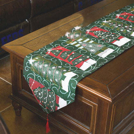 Christmas Table Runner Festive Decorative Dining Table Cover