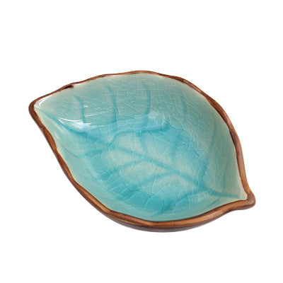 Leaf Shape Ceramic Sauce Dish Multi Purpose Tableware