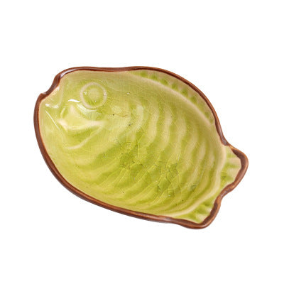 Leaf Shape Ceramic Sauce Dish Multi Purpose Tableware