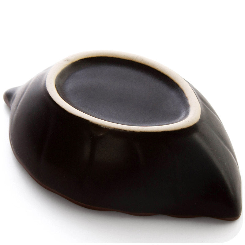 Leaf Shape Ceramic Sauce Dish Multi Purpose Tableware