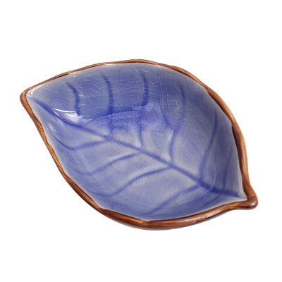 Leaf Shape Ceramic Sauce Dish Multi Purpose Tableware