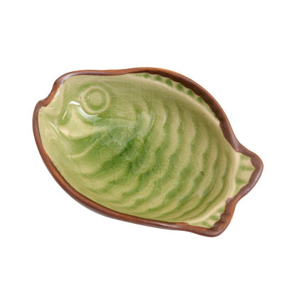 Leaf Shape Ceramic Sauce Dish Multi Purpose Tableware