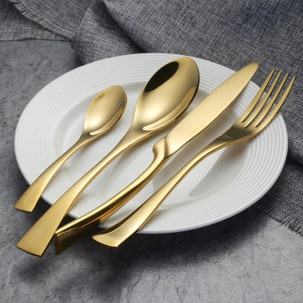Household Stainless Steel Cutlery Set Four Piece Dining Utensils