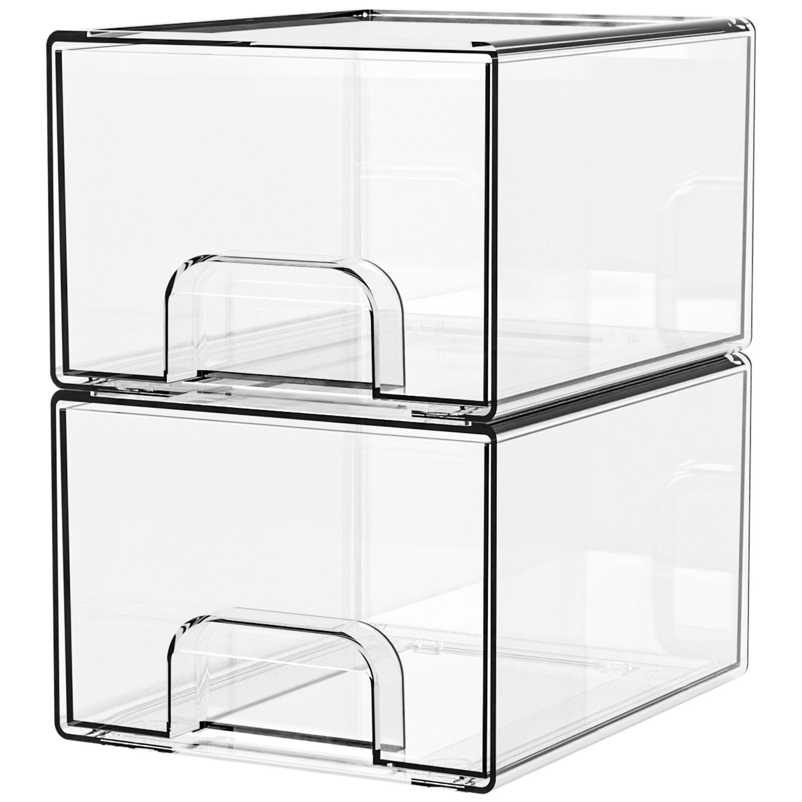 Clear Stackable Acrylic Storage Drawers Bathroom And Kitchen Organizer