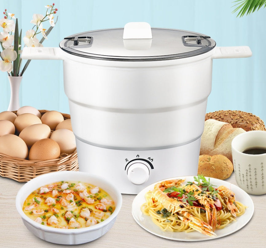 Folding Silicone Electric Cooker Compact Portable Kitchen Appliance