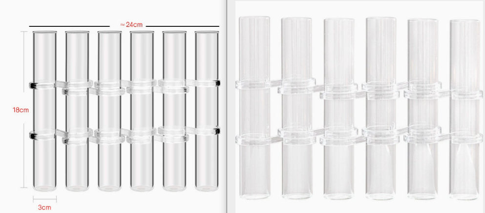 Clear Glass Test Tube Vase Hydroponic Flower Decor