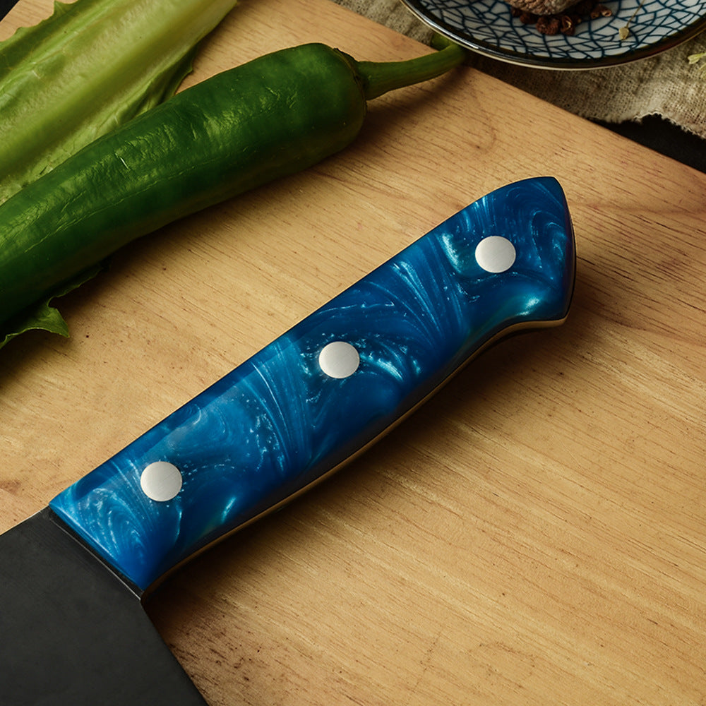 Forged Stainless Steel Kitchen Knife With Blue Handle