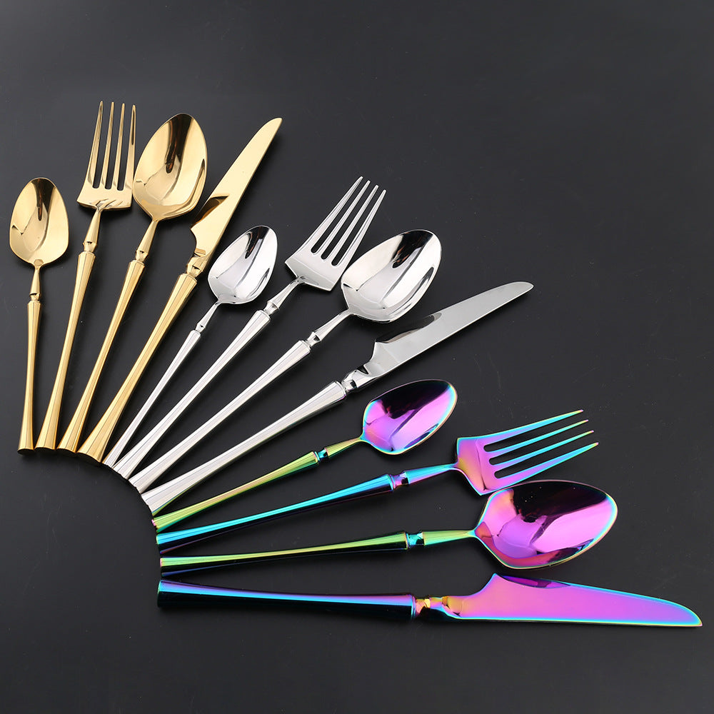 Four Piece Cutlery Set With Fork Spoon And Steak Knife