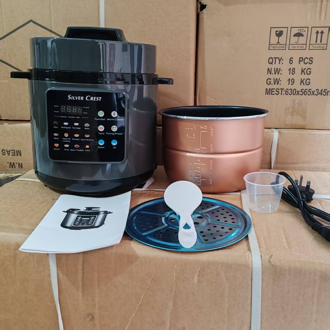 Multifunctional Cooking Stew 1.6gal Automatic Electric Pressure Cooker