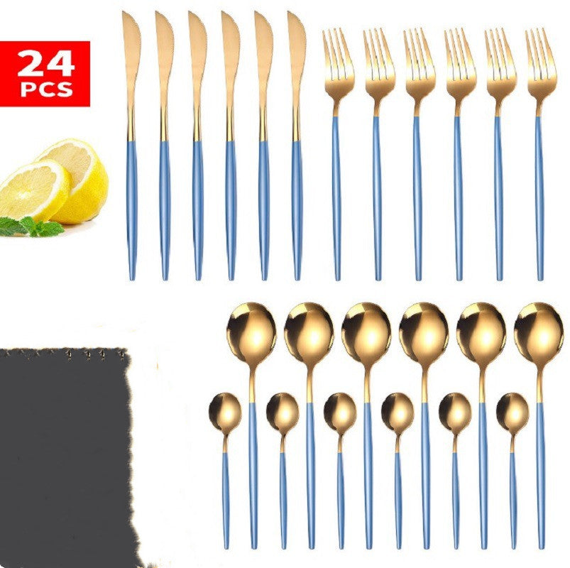 24 Piece Luxury Cutlery Set For Elegant Dining Experience