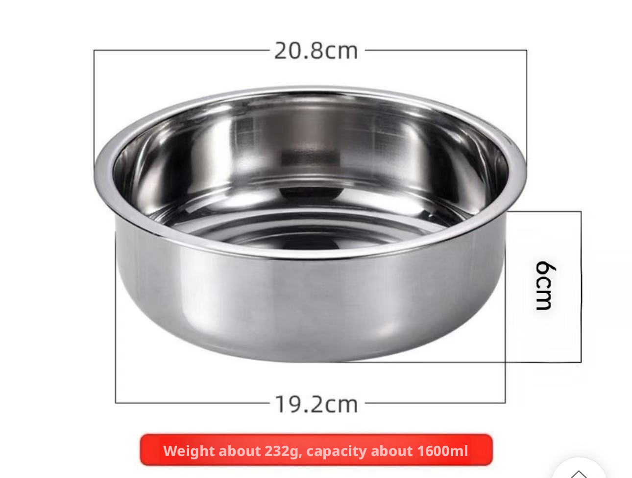 304 Stainless Steel Round Cake Plate 20.8cm Stand