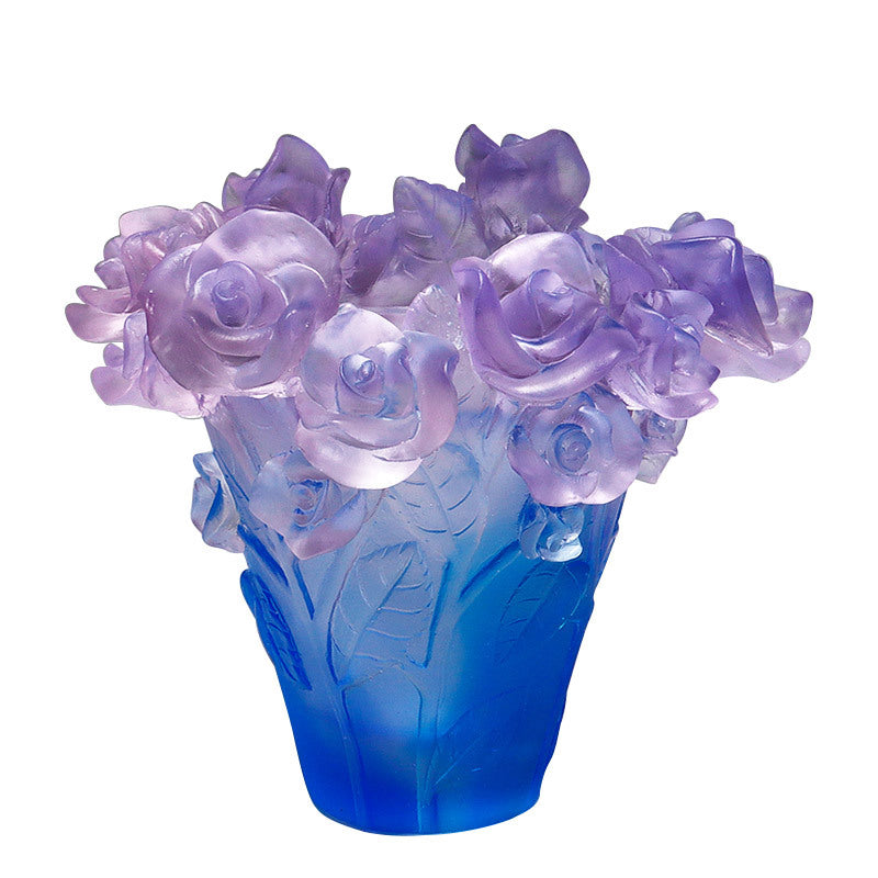 Luxury Rose Vase Floral Living Room Decor