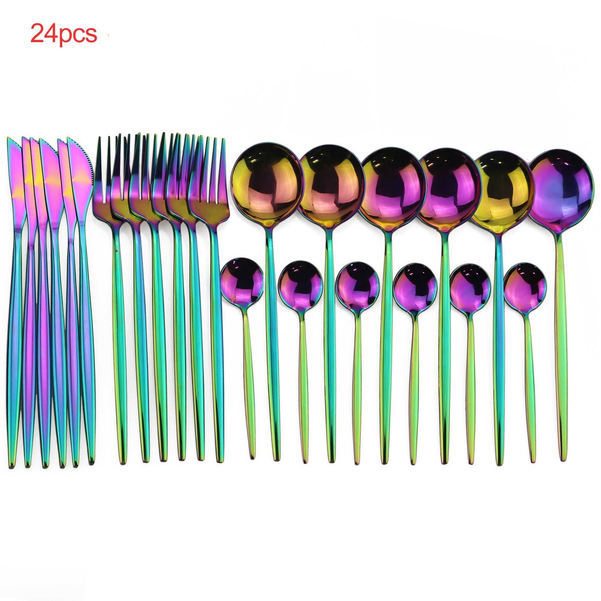 24 Piece Luxury Cutlery Set For Elegant Dining Experience