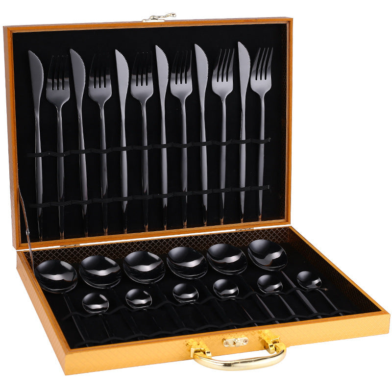 24 Piece Luxury Cutlery Set For Elegant Dining Experience