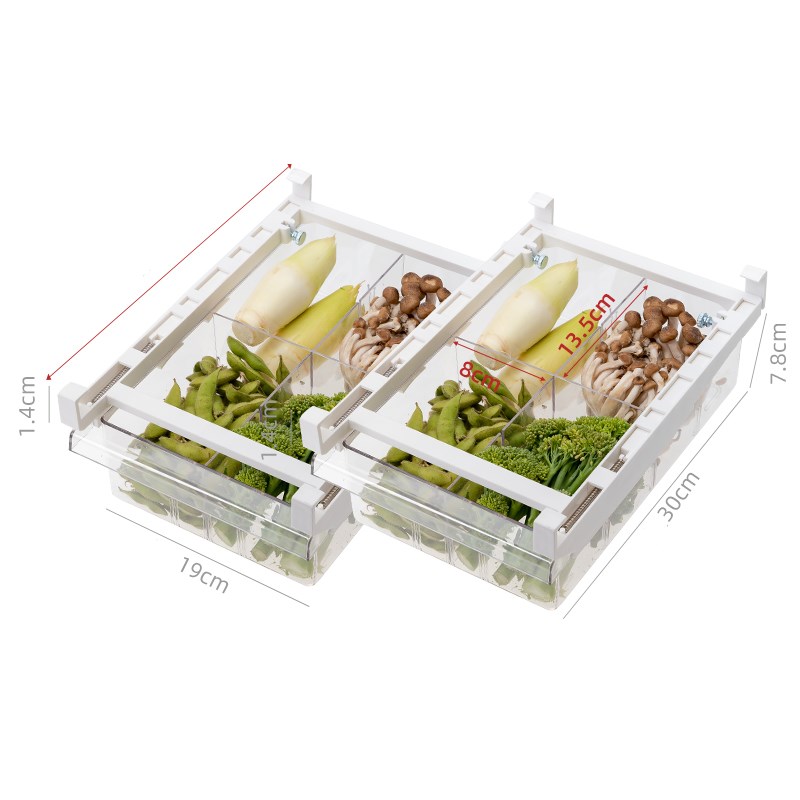 Adjustable Refrigerator Storage Rack Pull Out Kitchen Organizer