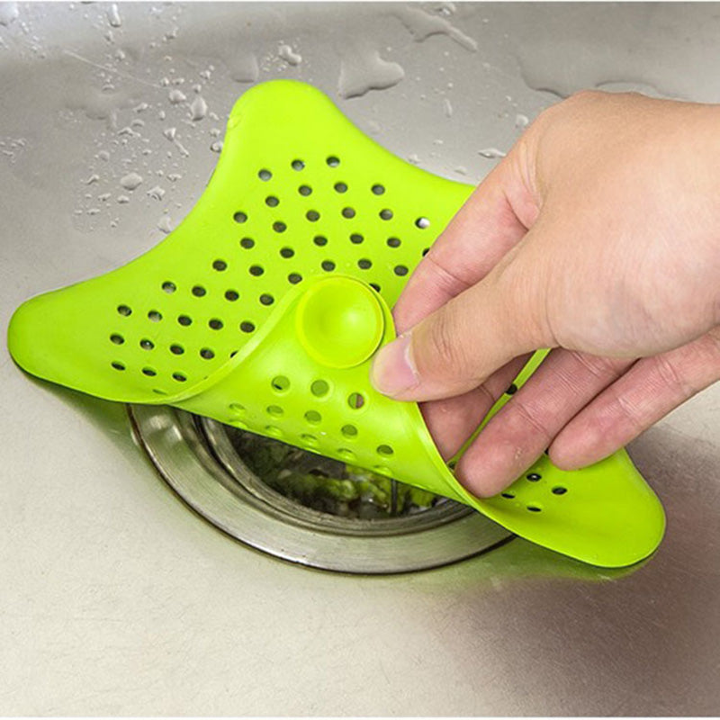 3Pcs Silicone Starfish Sink Drain Hair Catcher Filters