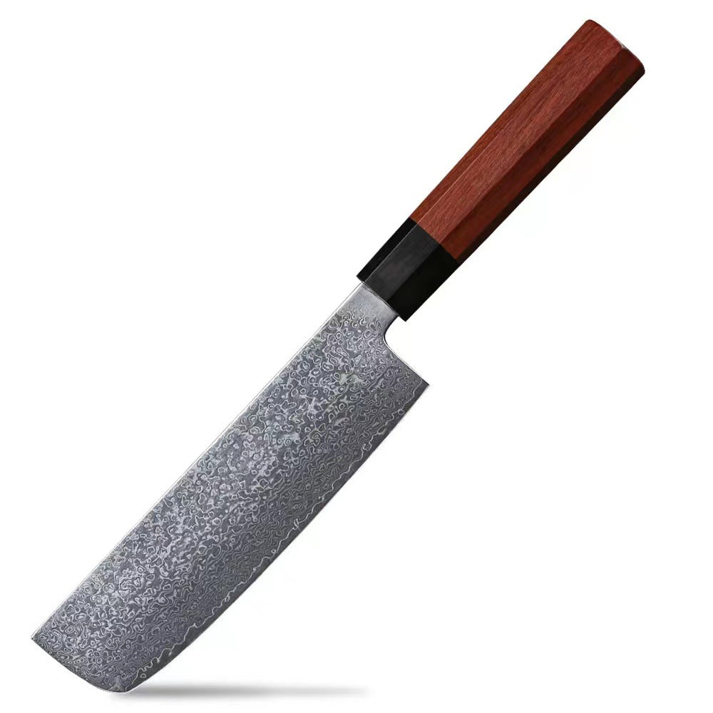 Seven Inch Damascus Steel Kitchen Knife For Precision Cooking