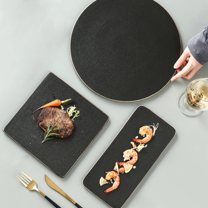 Steak Plate Cutlery Set For Elegant Dining And Serving