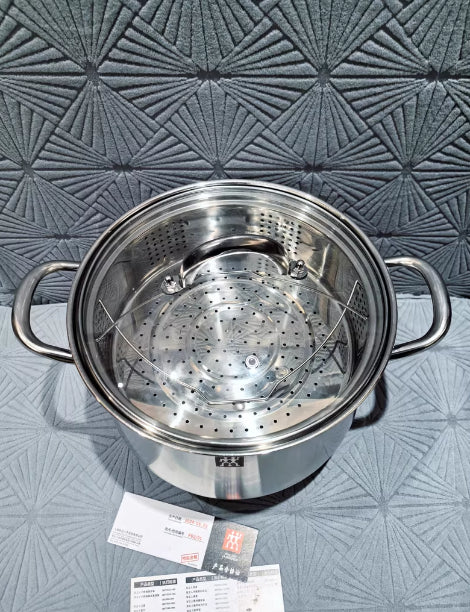 304 Stainless Steel Large Capacity Stock Pot With Double Handles