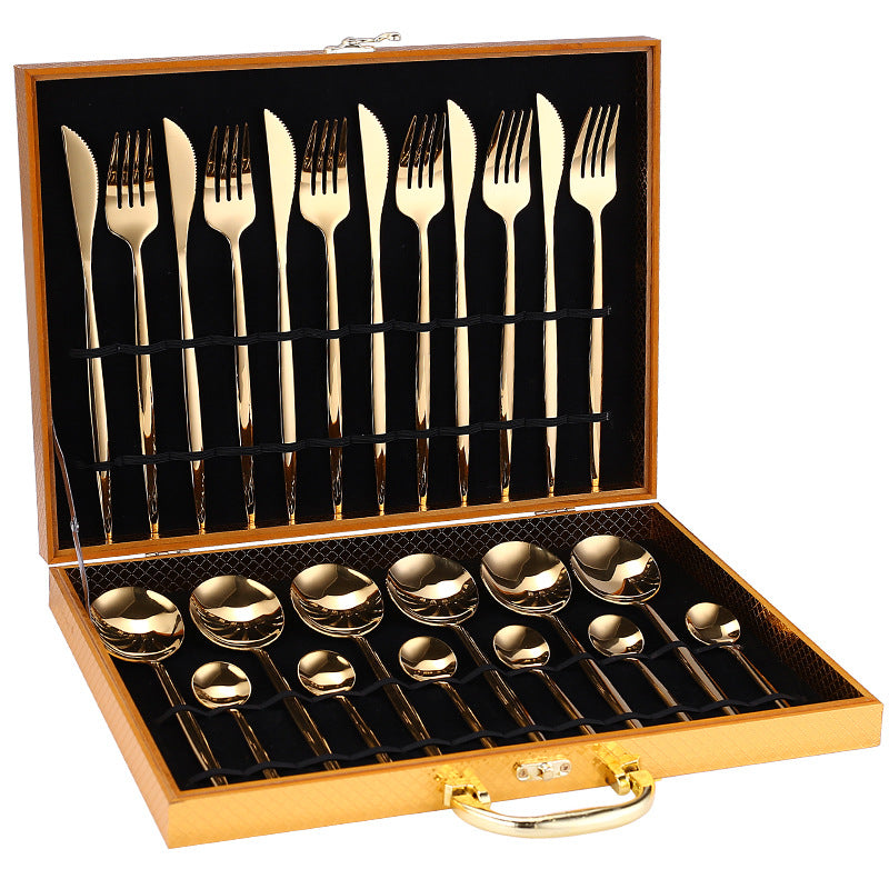 24 Piece Luxury Cutlery Set For Elegant Dining Experience