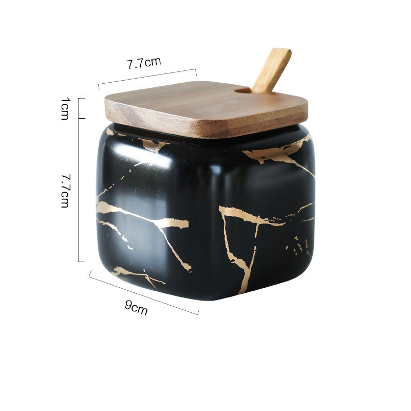 Nordic Gold Marble Storage Jar Set