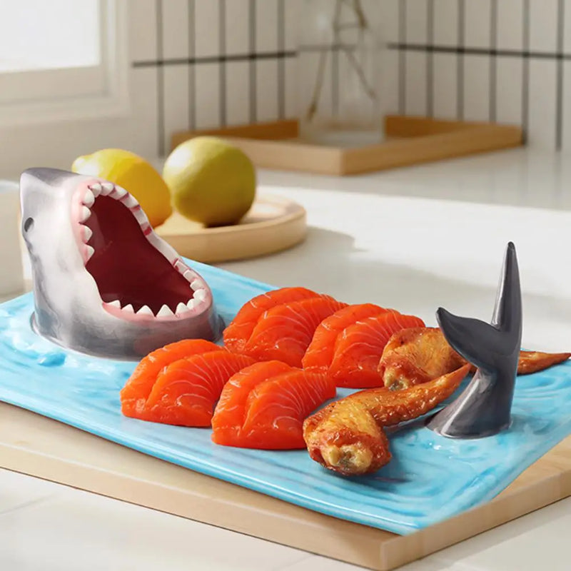 Shark Shape Ceramic Sushi Plate Decorative Tableware
