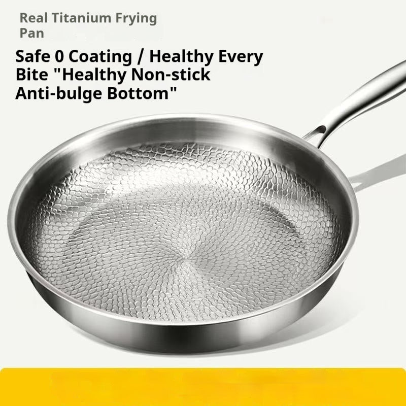 Uncoated Titanium Alloy Nonstick Steak Skillet