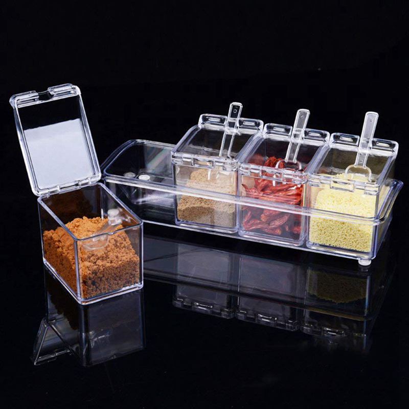 Transparent Acrylic Kitchen Seasoning Storage Box