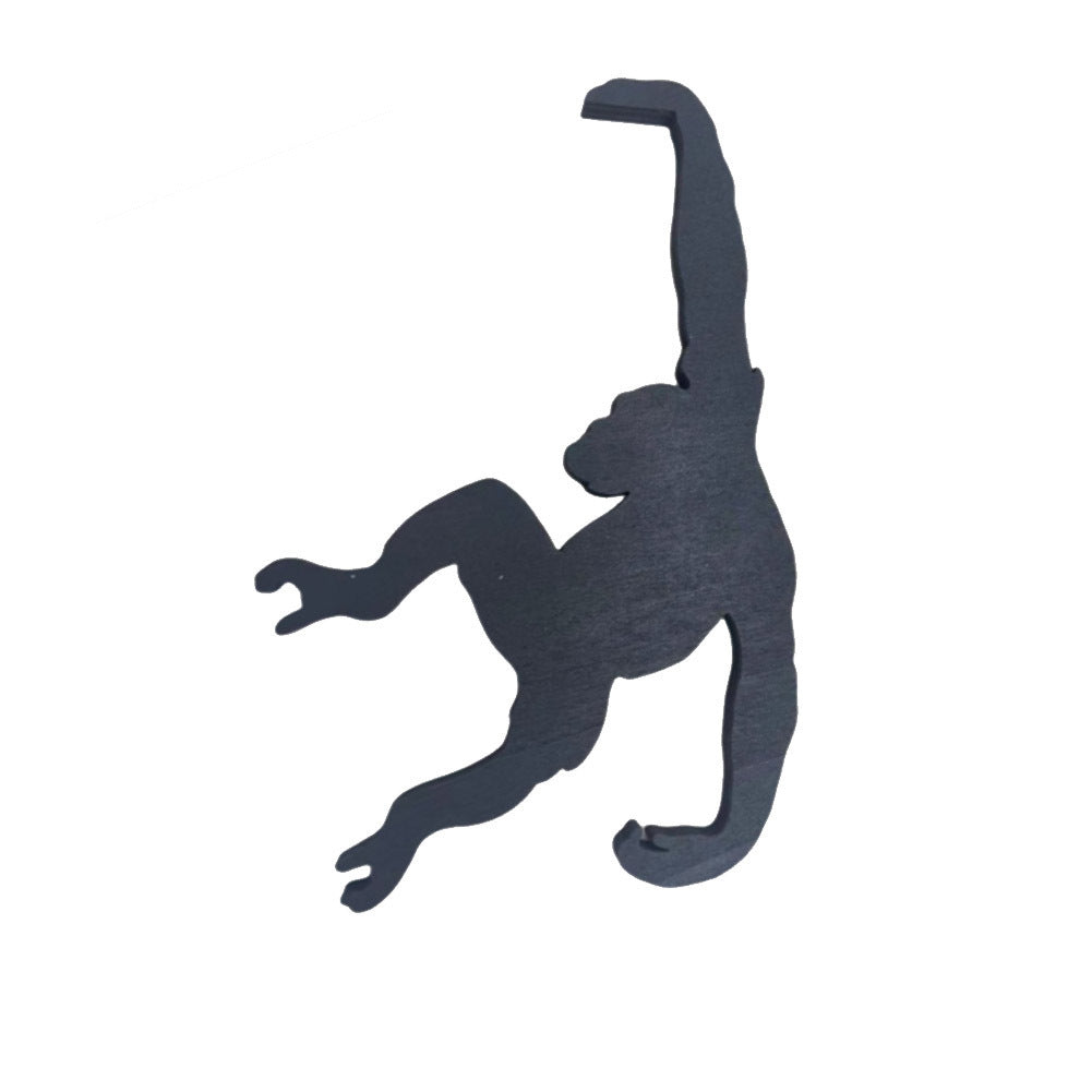 Wooden Monkey Wall Hook Decorative Organizer For Kitchen And Living Room