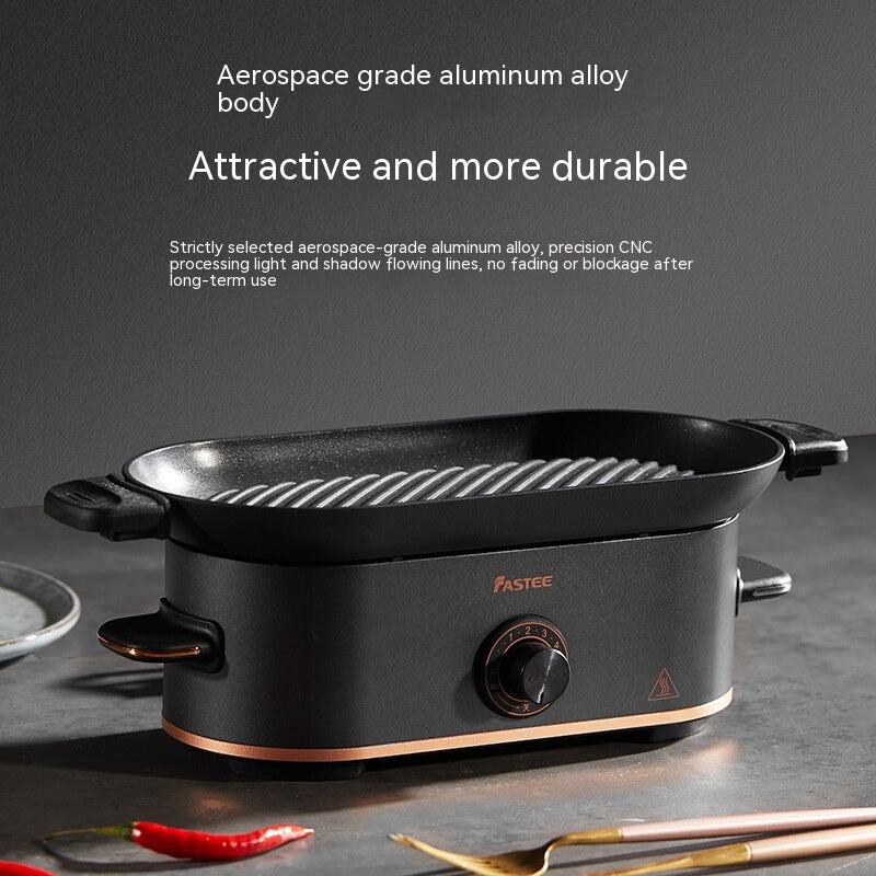 Mini Electric Smoke-Free BBQ Grill Plate