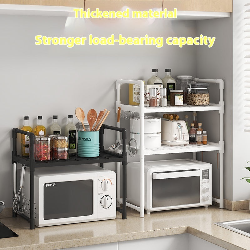 Double Layer Microwave Oven Kitchen Storage Rack
