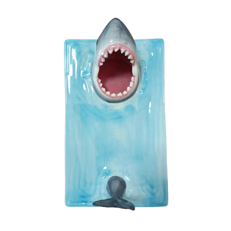 Shark Shape Ceramic Sushi Plate Decorative Tableware