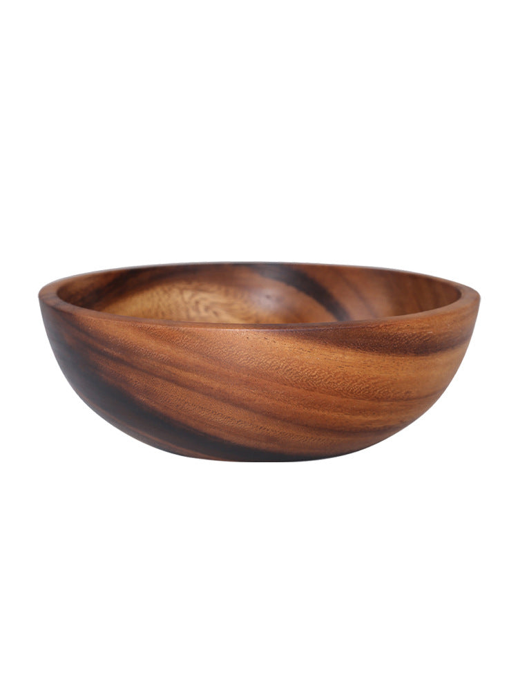 Natural Wooden Fruit Salad Bowl Kitchen Serving Bowl Household Use