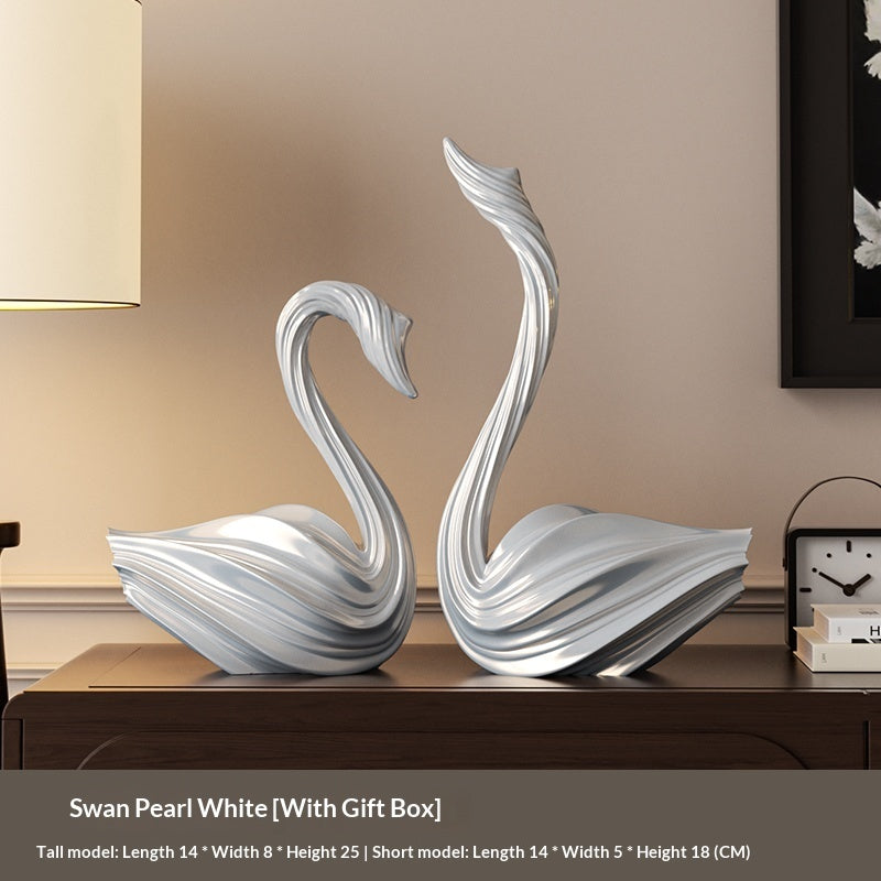 Minimalist Swan Abstract Luxury Decorative Sculptur