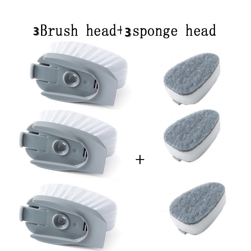 2 In 1 Long Handle Removable Cleaning Brush Kitchen Tool