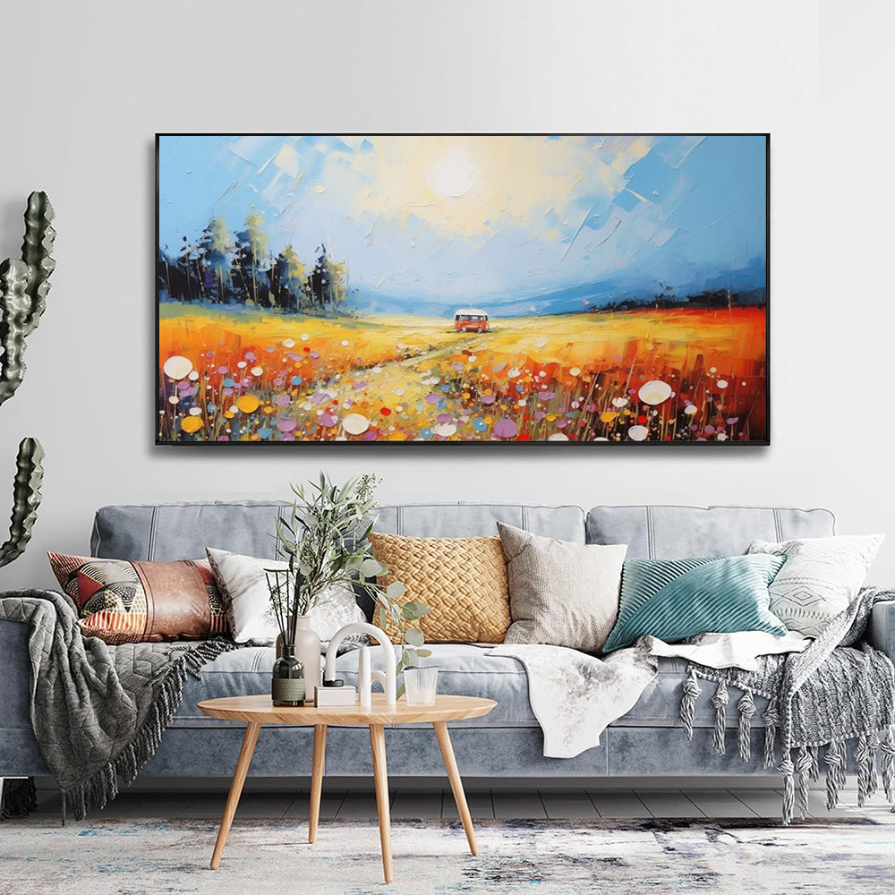 Hand-Painted Nature Scenery Oil Painting Wall Art