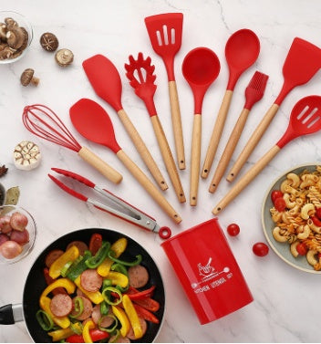 Heat Resistant Silicone Kitchen Utensils Set