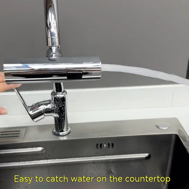 Universal Rotating Waterfall Kitchen Faucet Bubbler Attachment