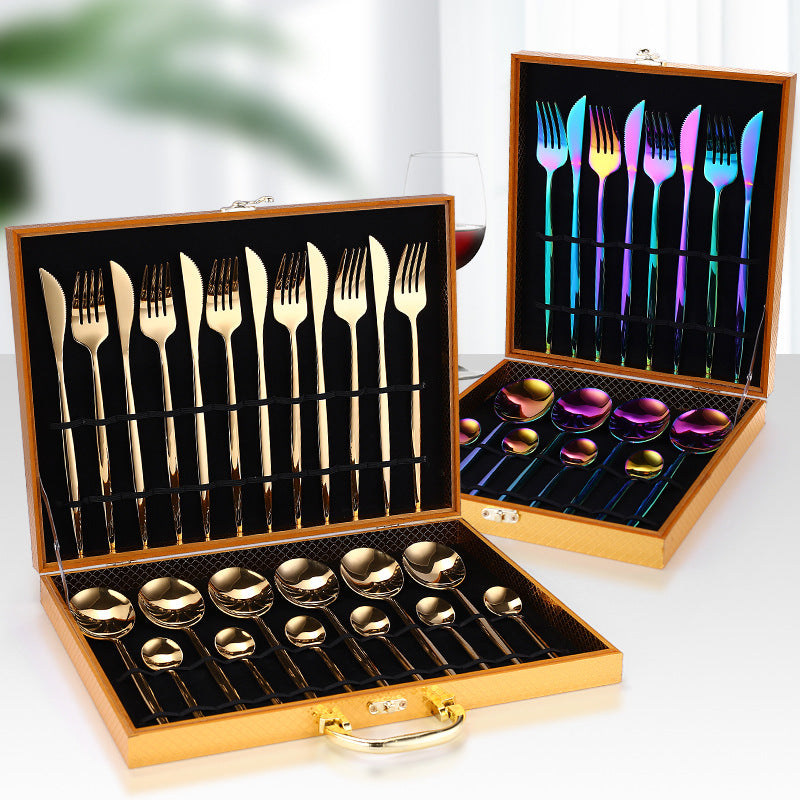 24 Piece Luxury Cutlery Set For Elegant Dining Experience