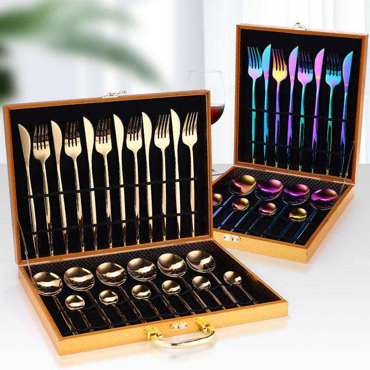 24 Piece Luxury Cutlery Set For Elegant Dining Experience
