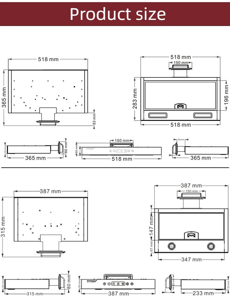 RV Mini Range Hood For Iveco Quanshun