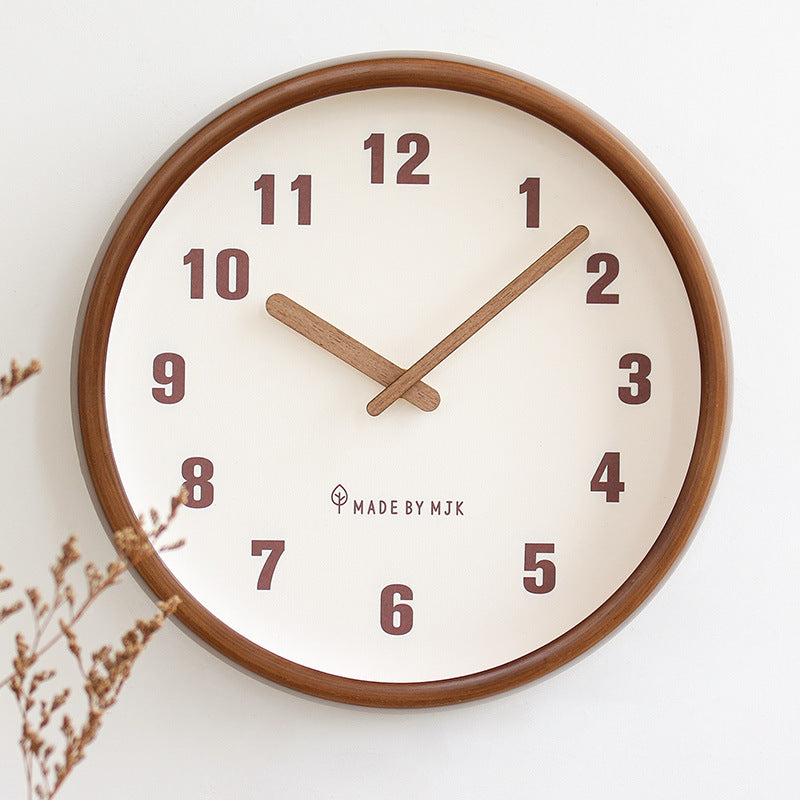 Retro Solid Wood Minimalist Wall Clock