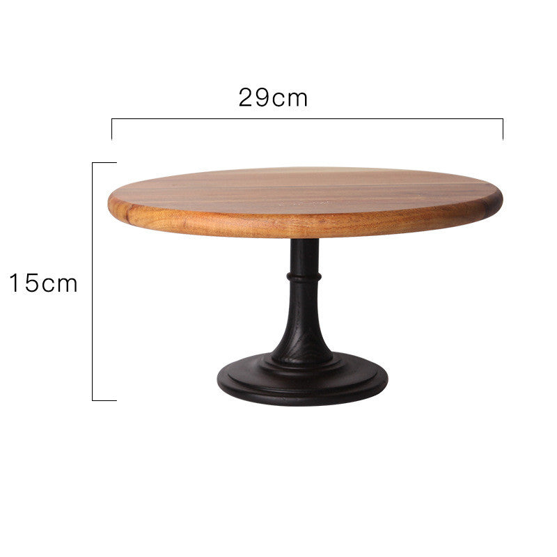 Solid Wood Dessert Cake Stand Tray