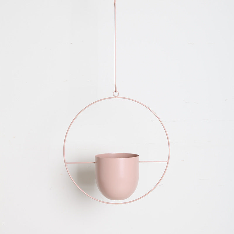 Nordic Hanging Iron Flower Pot Hydroponic Orchid Decor