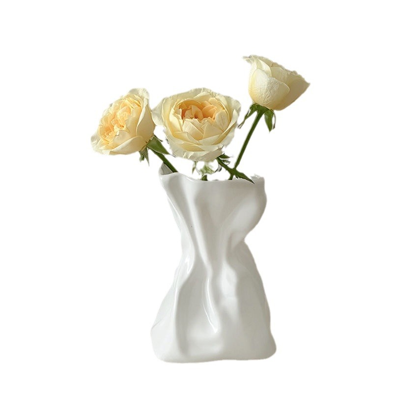 Simple Cream Style Vase Home Decoration Ornament