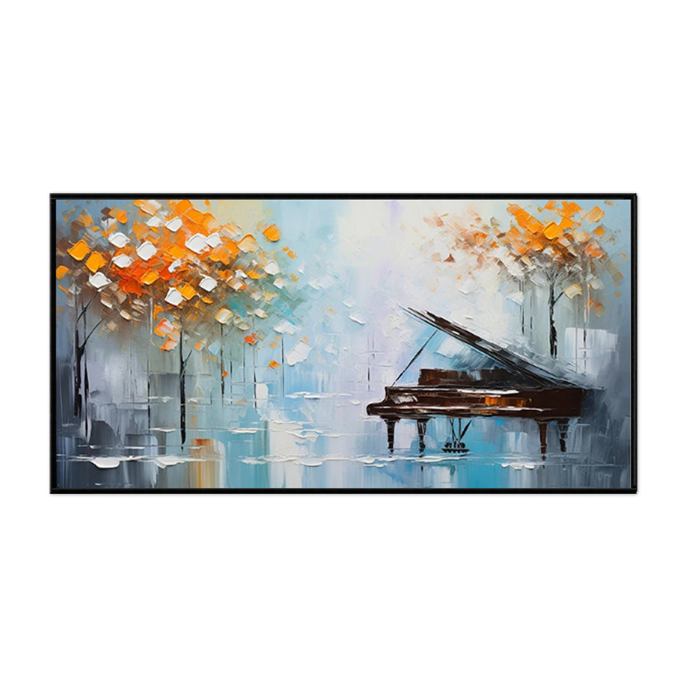 Hand-Painted Knife Tree Landscape Oil Canvas Wall Art