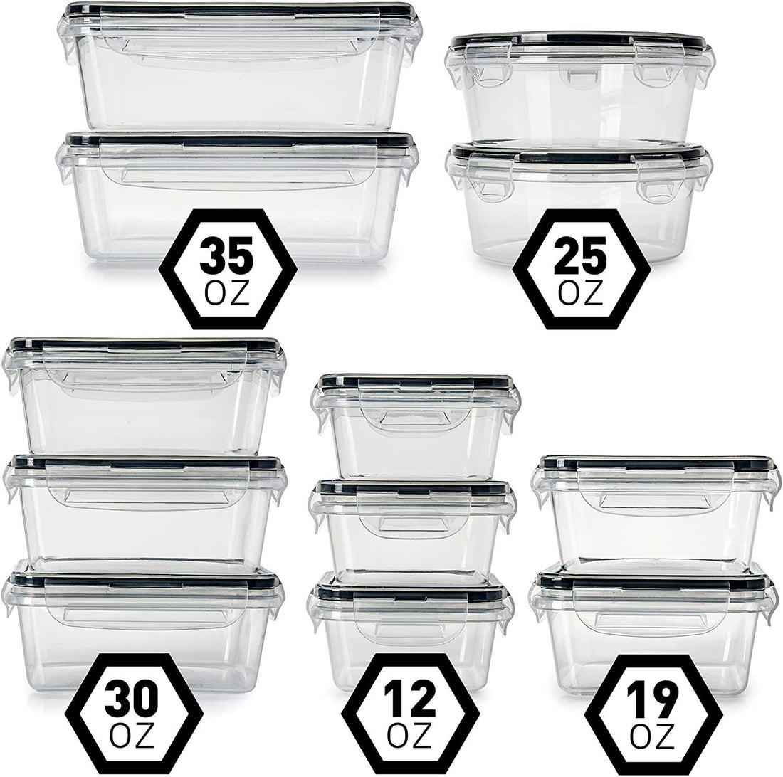 12 Piece Kitchen Cereal Storage Box Set Refrigerator Containers