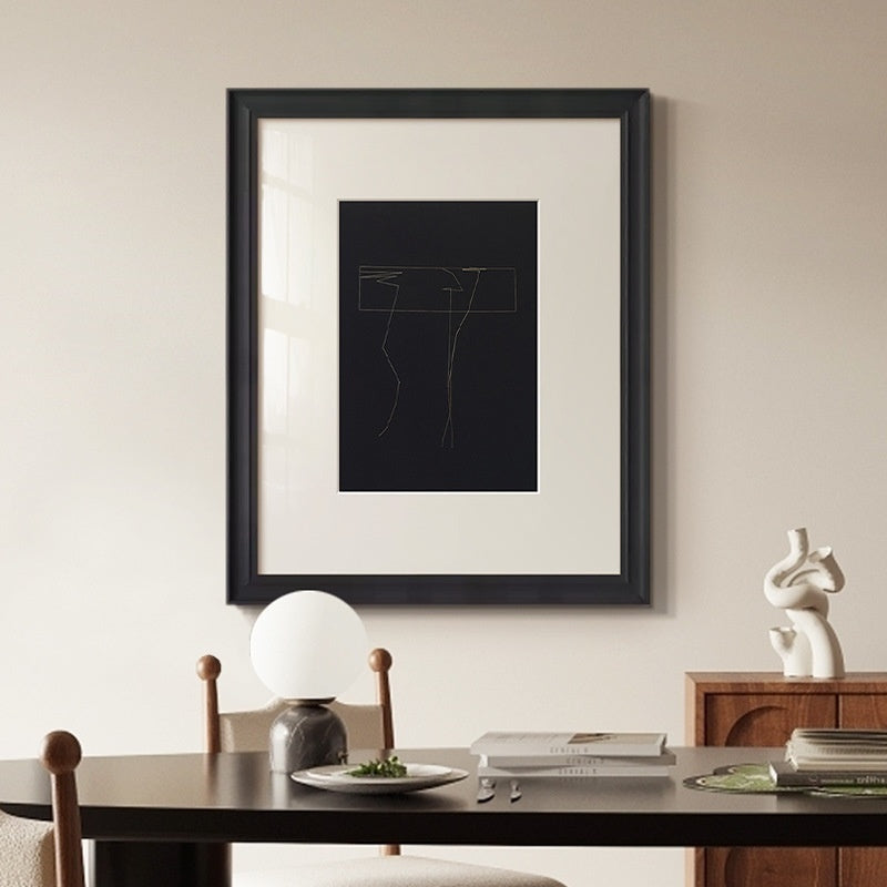 Black And White Abstract Wall Art Retro Decorative Painting